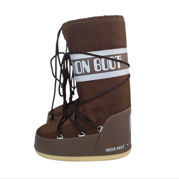 Icon Brown Nylon Boots Moon Shitaki New Without Box US Women 8-9.5 Mens 7-8.5 - Picture 2 of 10